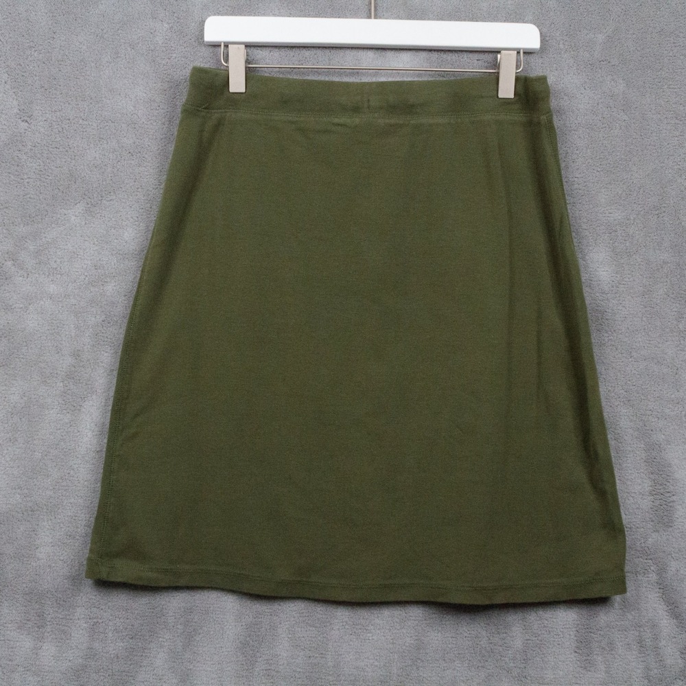 VTG Y2K 90s Knit Drawstring Mini Skirt Kangaroo‎ Pocket Athletic Green Sz M - Picture 4 of 6